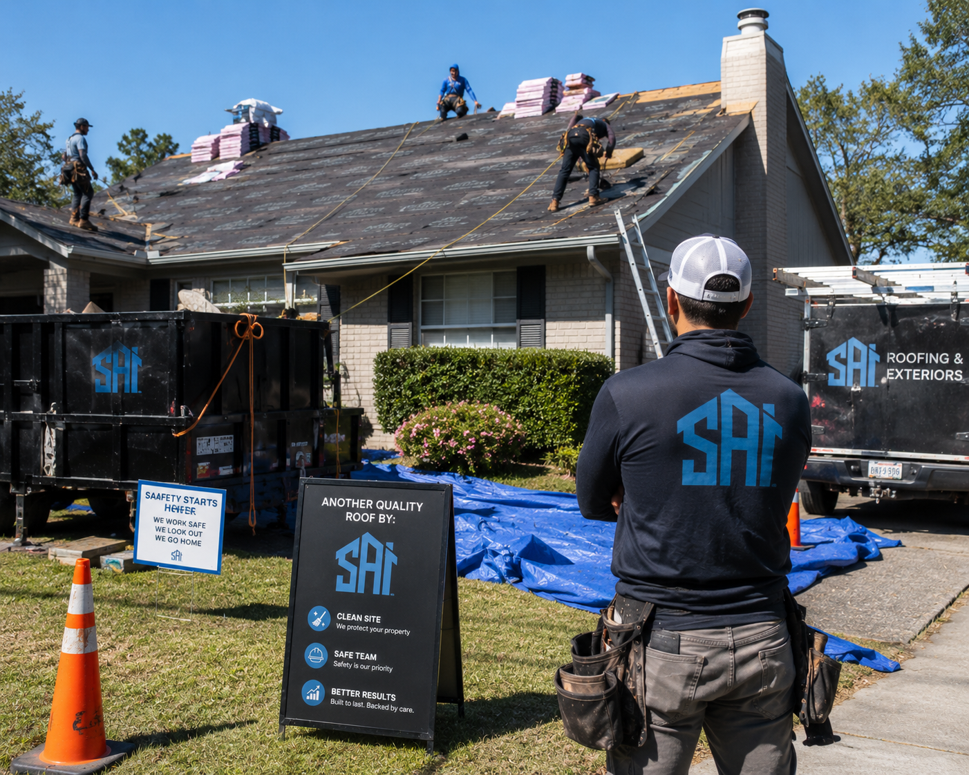 SAI roofing worksite